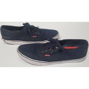 Levis Blue Sneakers Denim Shoes Men's US 12 Textile White Rubber w/ Tread Soles